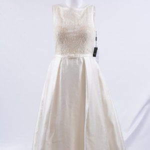 Rosa Clara Couture Parker cream lace pleated gown
